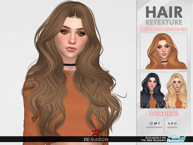 Persephone Hair Retexture by remaron at TSR