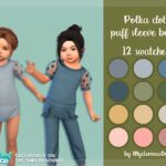 Polka dot puff sleeve body by MysteriousOo at TSR