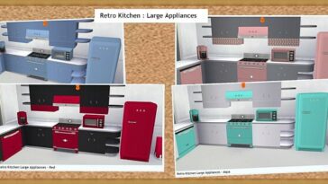 RETRO KITCHEN LARGE APPLIANCES at Sims4Sue