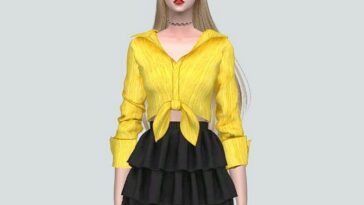 Ribbon Blouse V3_C 51 at Marigold