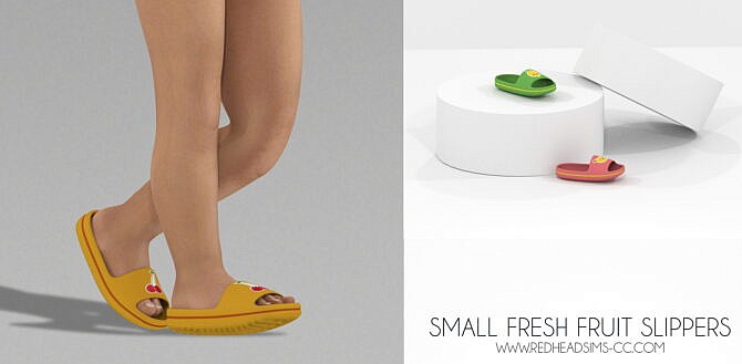 SMALL FRESH FRUIT SLIPPERS (TODDLER) at REDHEADSIMS