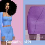 Samantha exposed seams skirt by akaysims at TSR