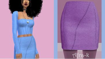 Samantha exposed seams skirt by akaysims at TSR