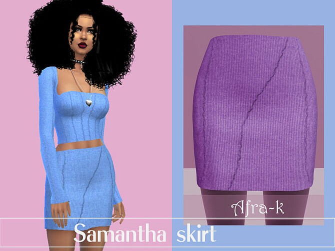 Samantha exposed seams skirt by akaysims at TSR