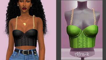 Serwaa chain top by akaysims at TSR