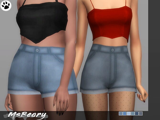 Soft Jean Shorts by MsBeary at TSR