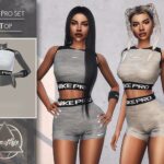 Sport Set (Top + Wristband) by CAMUFLAJE at TSR