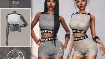 Sport Set (Top + Wristband) by CAMUFLAJE at TSR