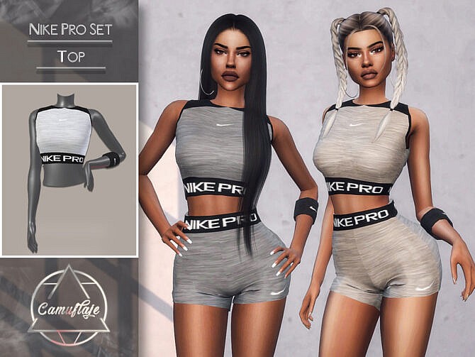 Sport Set (Top + Wristband) by CAMUFLAJE at TSR