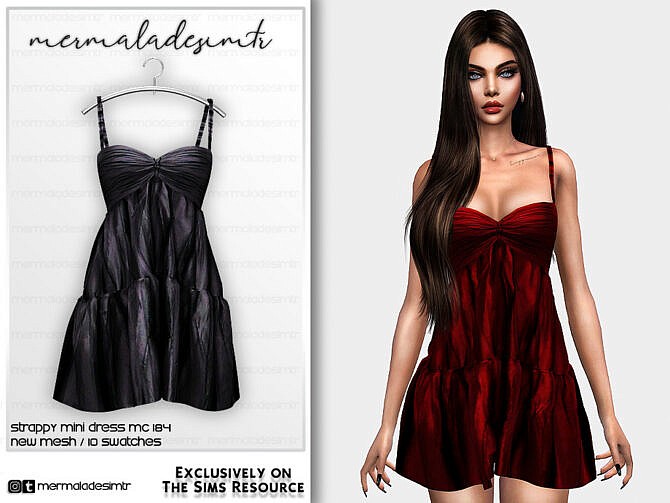 Strappy Mini Dress MC184 by mermaladesimtr at TSR