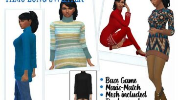 TAMO’S LONG SWEATER at Sims4Sue