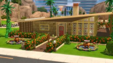 The El Dorado Mid-Century Modern Home by DominoPunkyHeart at Mod The Sims 4