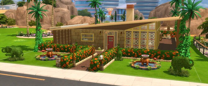 The El Dorado Mid-Century Modern Home by DominoPunkyHeart at Mod The Sims 4