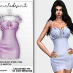 Tie Strap Detail Bodycon Dress MC189 by mermaladesimtr at TSR