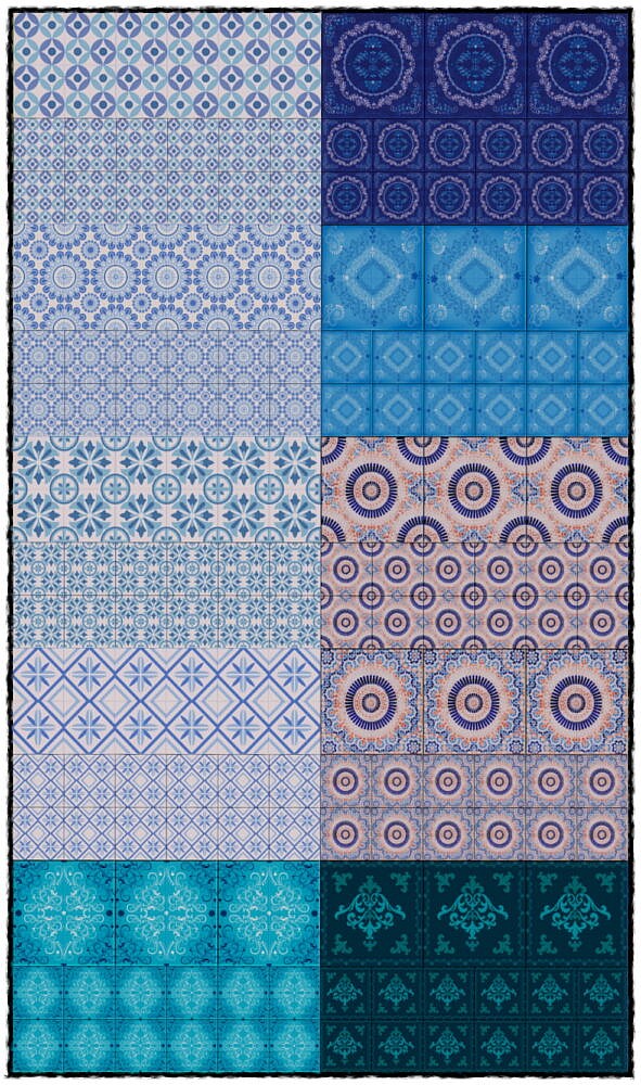 Totally Tiles Azulejo & Talavera Collection #1 by Wykkyd at Mod The Sims 4
