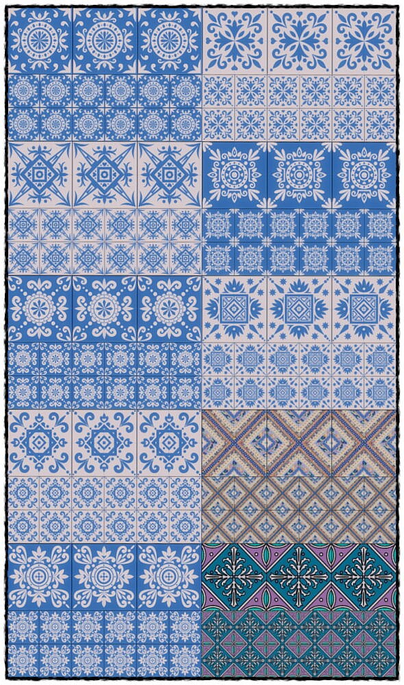 Totally Tiles Azulejo & Talavera Collection #1 by Wykkyd at Mod The Sims 4
