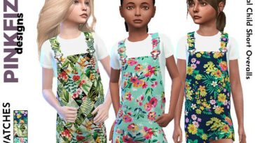 Tropical Child Shorts Overalls by Pinkfizzzzz at TSR