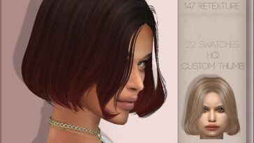 Tsminh 147 Hair Retexture by PlayersWonderland at TSR