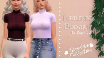 Turtleneck Bodysuit v2 by Dissia at TSR