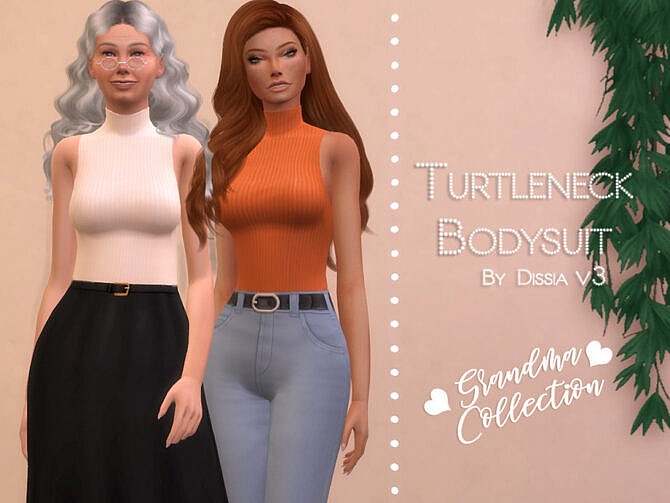 Turtleneck Bodysuit v3 by Dissia at TSR