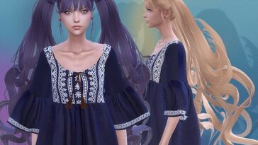 YU219 SailorLuna hair at Newsea Sims 4