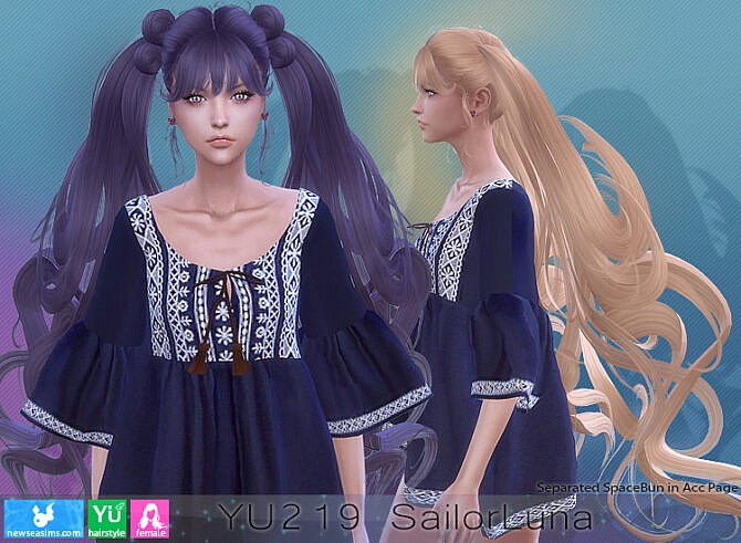 YU219 SailorLuna hair at Newsea Sims 4