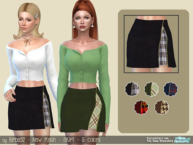 Zip Skirt by Birba32 at TSR