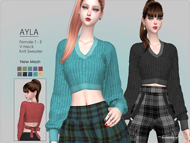 AYLA Knit Sweater by Helsoseira at TSR