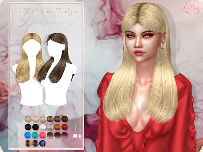 Anticipation Hair Set by JavaSims at TSR