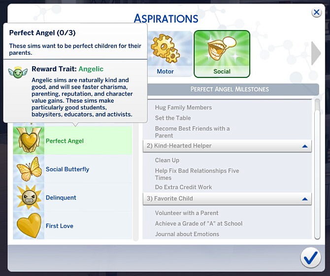 Child Aspirations Set by MissBee at Mod The Sims 4