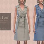 Chloe Trench Coat (Sleeveless) by Pipco at TSR