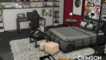 Crimson Bedroom by xogerardine at TSR