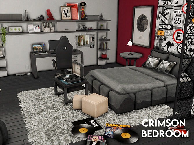 Crimson Bedroom by xogerardine at TSR