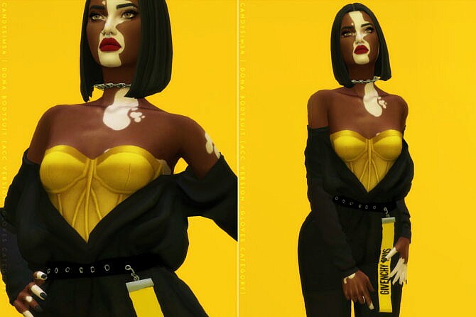 DONA TOP & BODYSUIT at Candy Sims 4