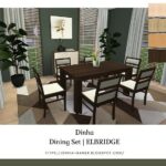 Dining Set ELBRIDGE (P) at Dinha Gamer