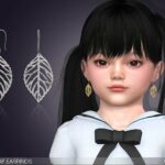 Drop Leaf Earrings For Toddlers by feyona at TSR