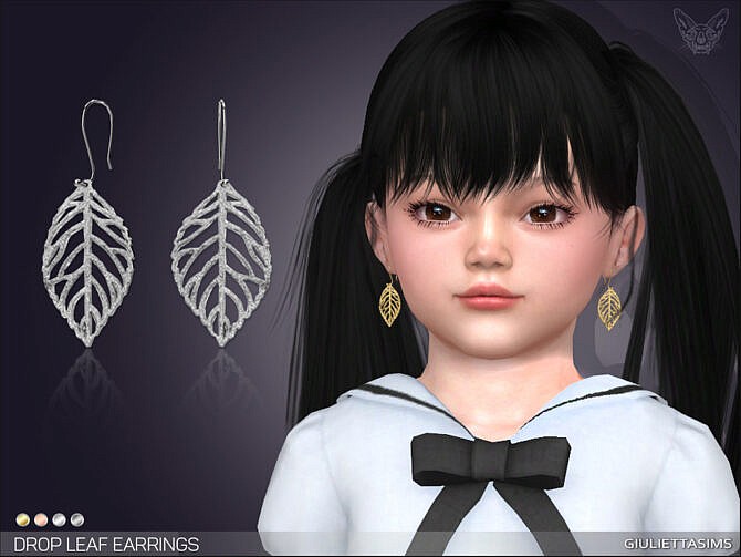 Drop Leaf Earrings For Toddlers by feyona at TSR