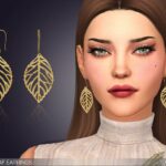 Drop Leaf Earrings by feyona at TSR