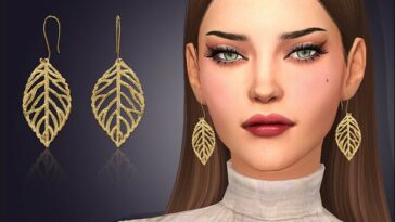 Drop Leaf Earrings by feyona at TSR