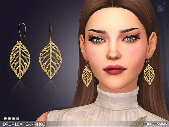 Drop Leaf Earrings by feyona at TSR