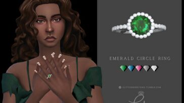 Emerald Circle Engagement Ring by Glitterberryfly at TSR