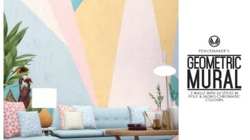 Geometric Murals – 2 Walls at Simsational Designs