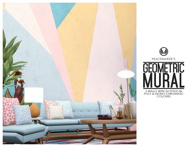 Geometric Murals – 2 Walls at Simsational Designs