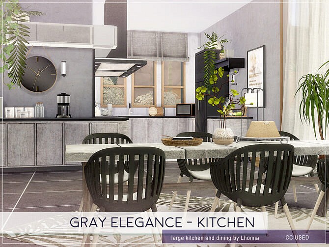 Gray Elegance Kitchen by Lhonna at TSR