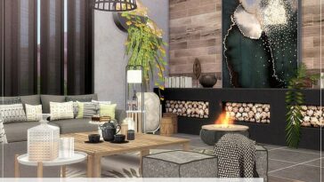 Gray Elegance Living Room by Lhonna at TSR