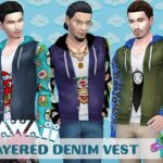 Kawaii Layered Denim Vest by SimmieV at TSR