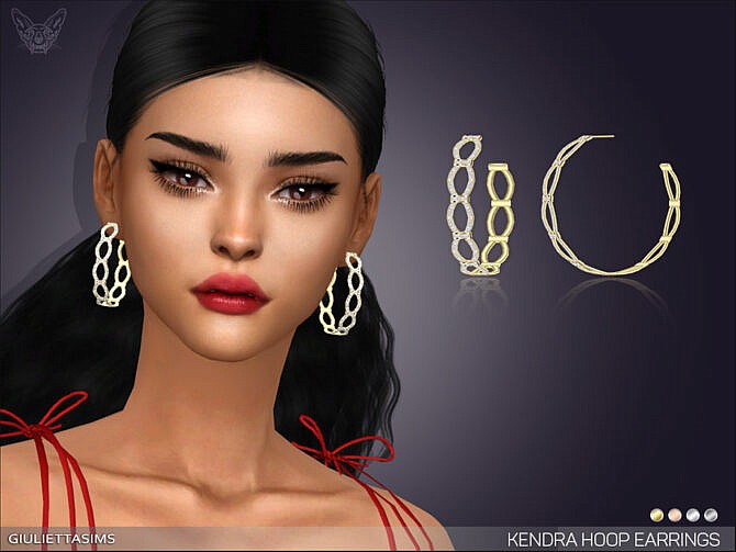 Kendra Hoop Earrings by feyona at TSR