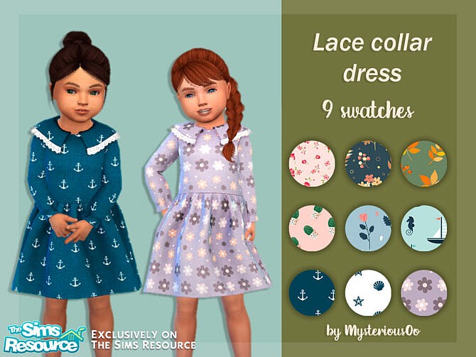 Lace collar dress by MysteriousOo at TSR