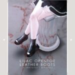 Lilac opentoe leather boots FM at Bedisfull – iridescent