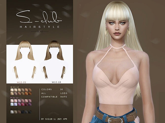 Long hair with bangs n82 by S-Club LL at TSR